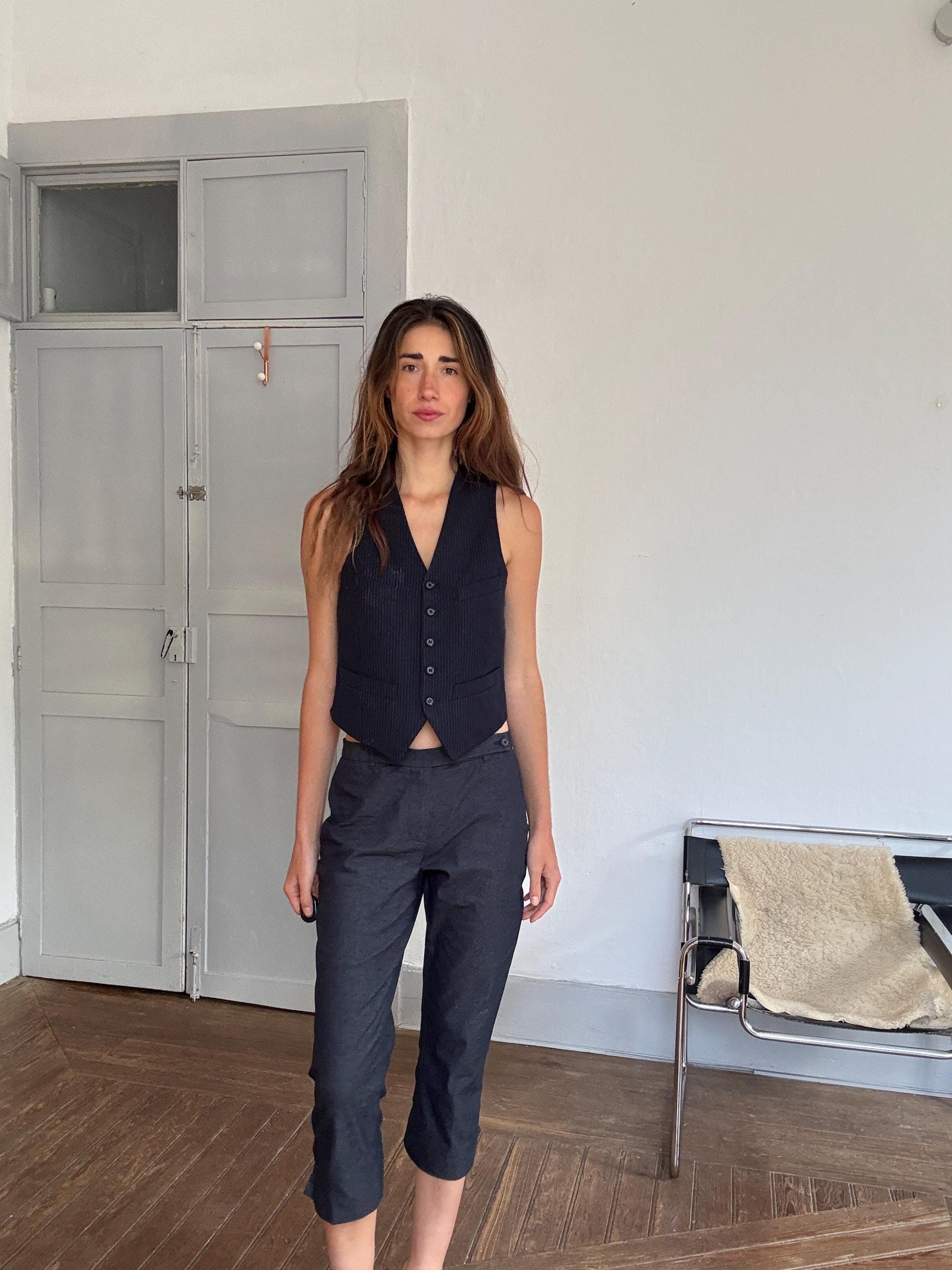 Vintage Moschino Cheap and Chic Cropped Pants – Size M, Luxury Designer Trousers