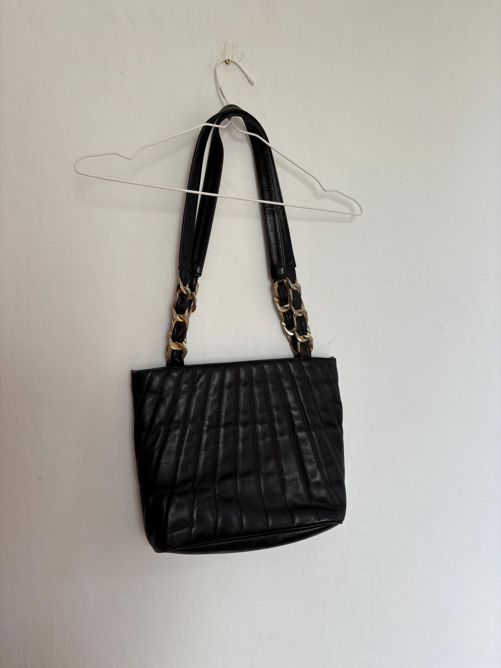 Vintage luxe leather bag, Stylish Balpri brand bag, Made in Spain, Secondhand Retro black shoulder bag, Cute sustainable school bag