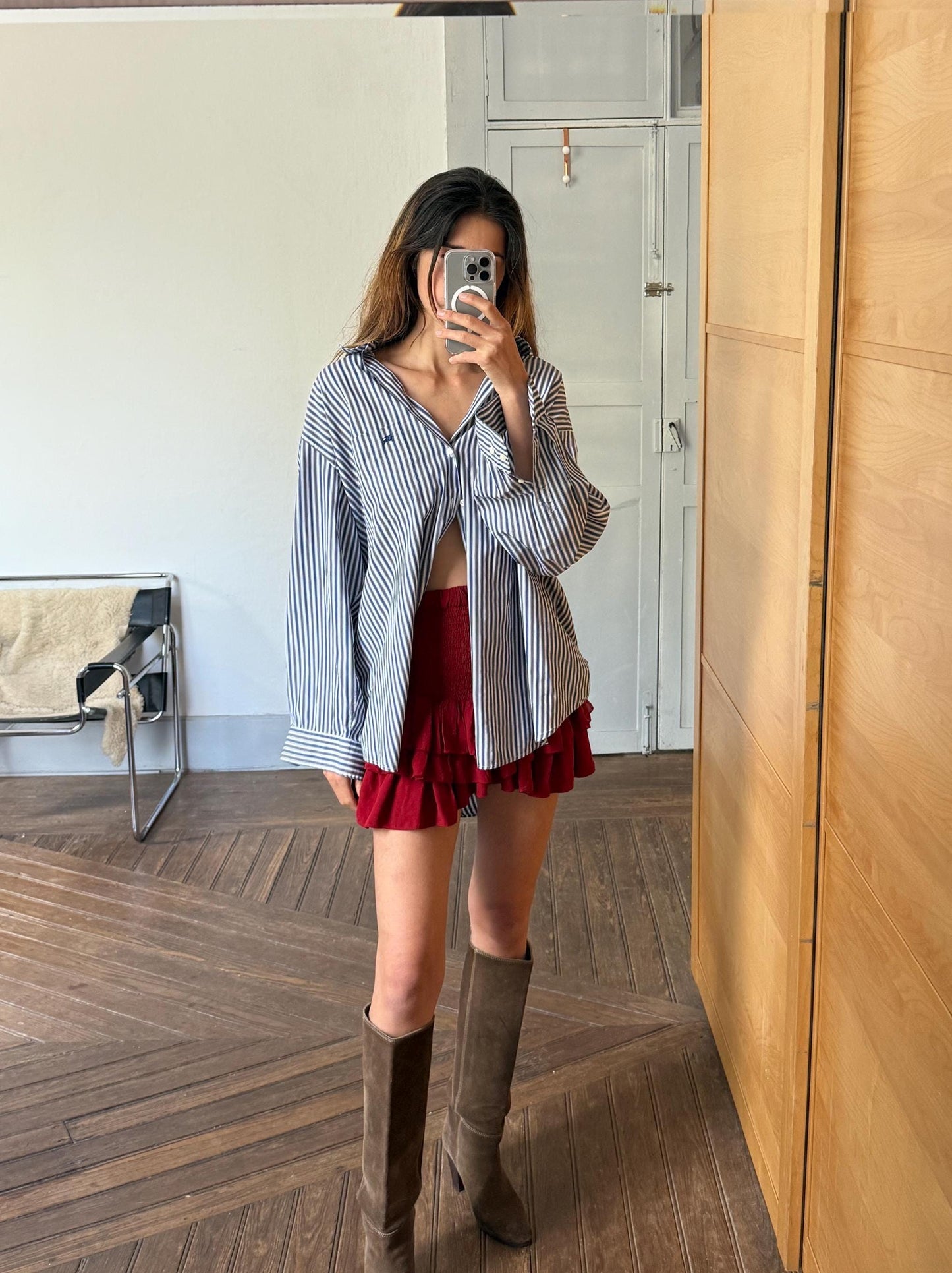 Vintage Burberry London Striped Shirt | 100% Cotton Button Down | Oversized Fit Boyfriend Shirt | Scandinavian Style | Size L - XL