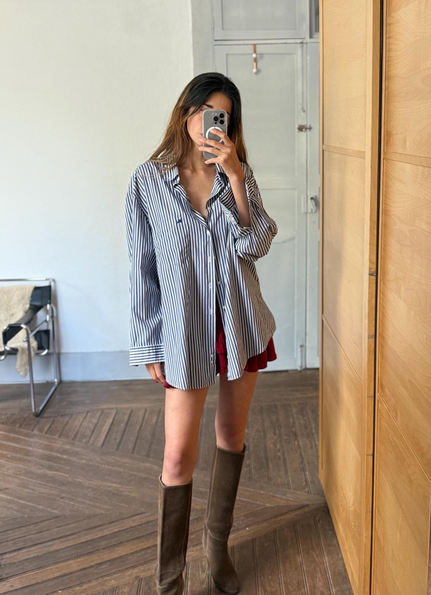 Vintage Burberry London Striped Shirt | 100% Cotton Button Down | Oversized Fit Boyfriend Shirt | Scandinavian Style | Size L - XL