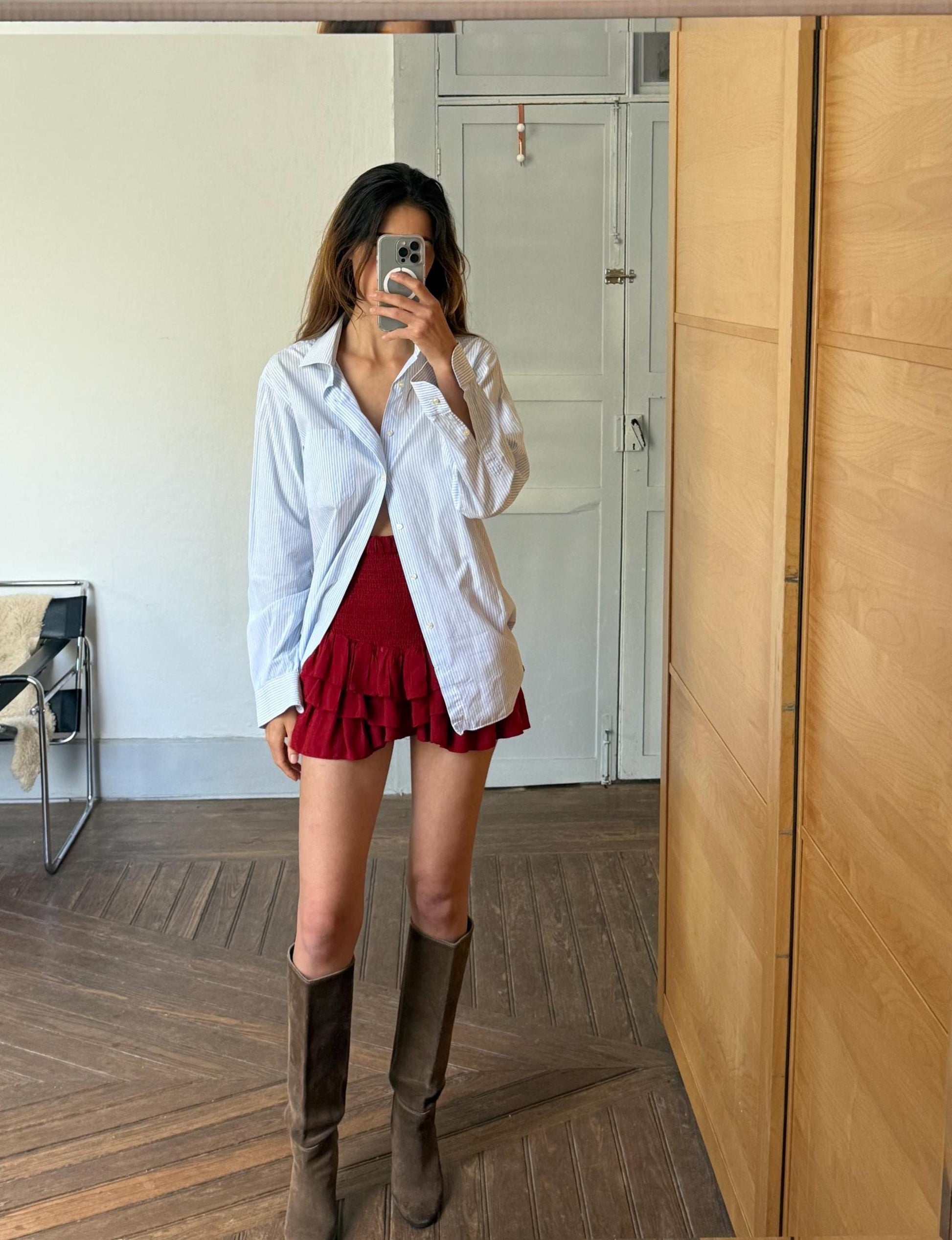 Vintage Burberry London Striped Shirt | Light Blue & White Button-Up | Oversized Fit Cotton Blouse | Classic Unisex Style