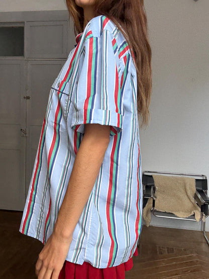 Vintage Striped Beach Shirt by Emidio Tucci — additional view 7