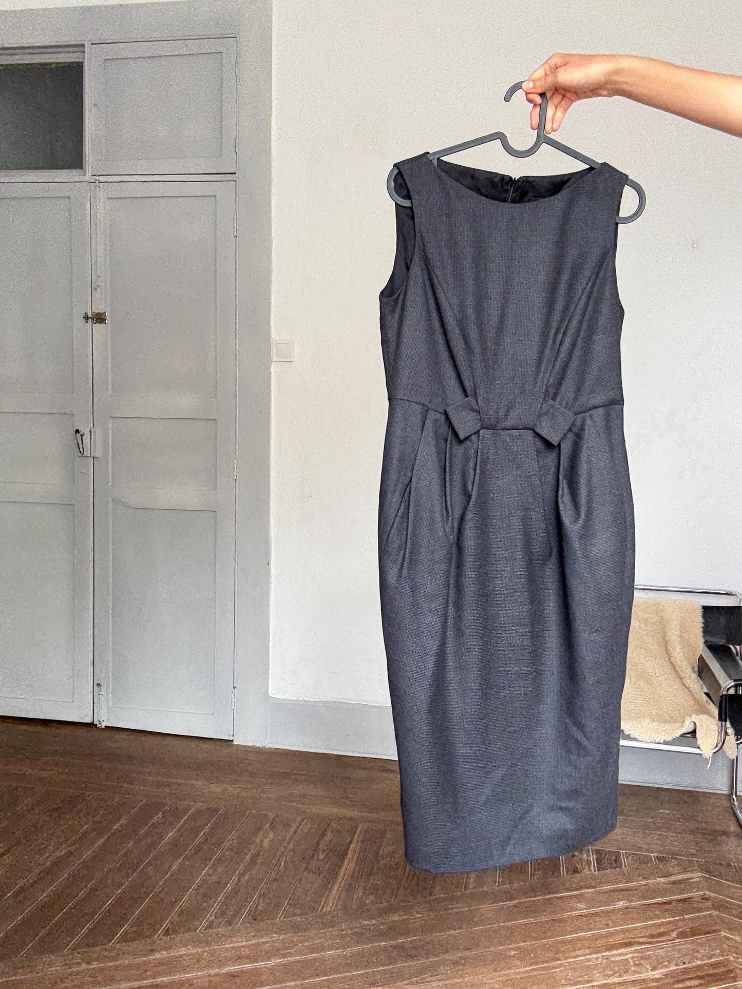 Purificación García Vintage Wool Dress | Elegant Formal Look | Size EU 40 | Size L 100% Wool | Classic Designer Piece | Office / Event Ready