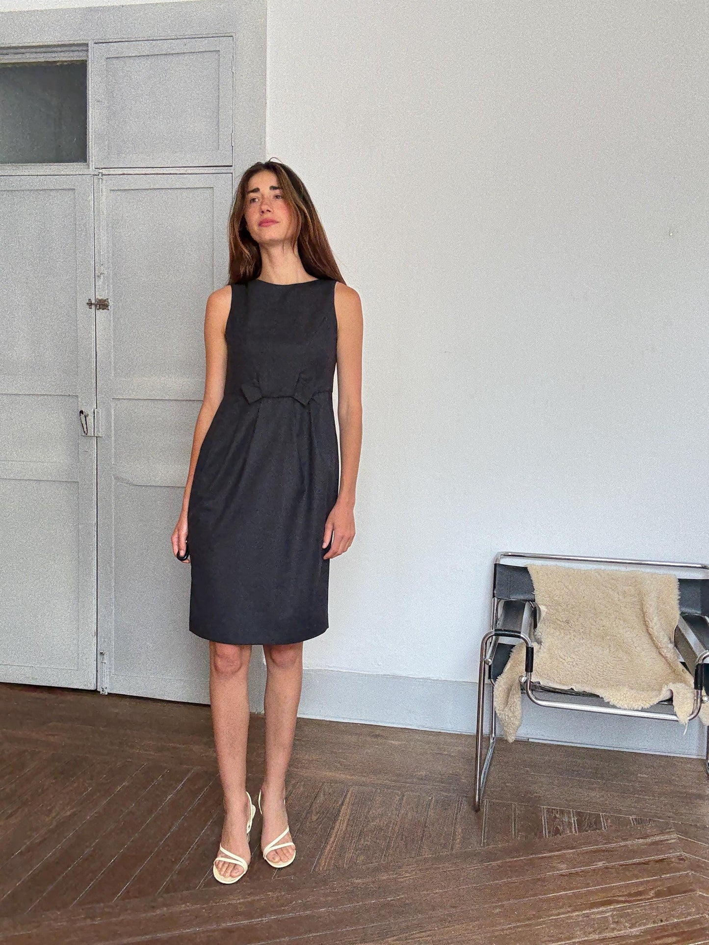 Purificación García Vintage Wool Dress | Elegant Formal Look | Size EU 40 | Size L 100% Wool | Classic Designer Piece | Office / Event Ready