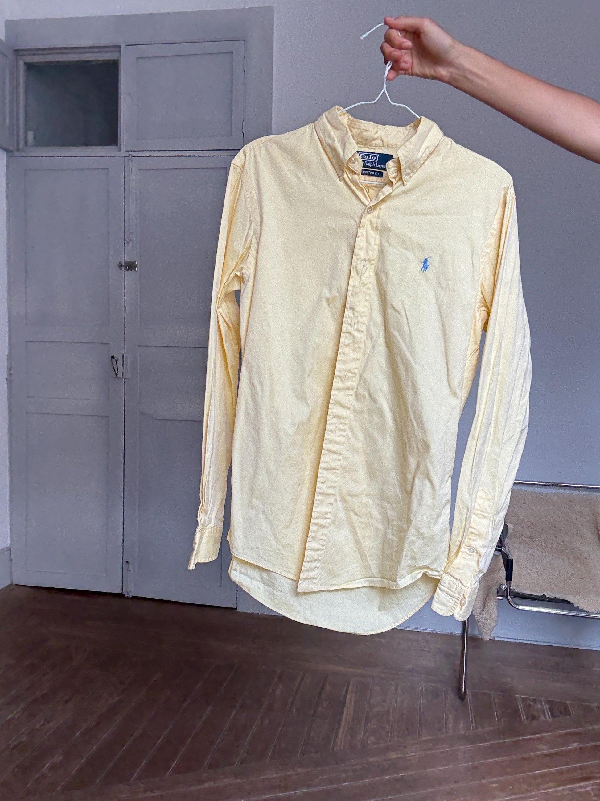 Vintage Ralph Lauren Button-Up Shirt | Custom Fit Tag 15/38 | Unisex Oversized Boyfriend Style | 100% Cotton | Y2K Preppy Classic