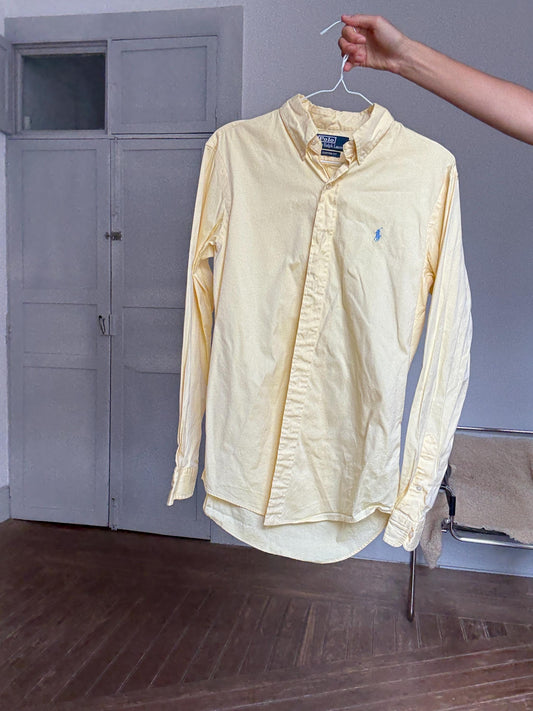 Vintage Ralph Lauren Button-Up Shirt | Custom Fit Tag 15/38 | Unisex Oversized Boyfriend Style | 100% Cotton | Y2K Preppy Classic