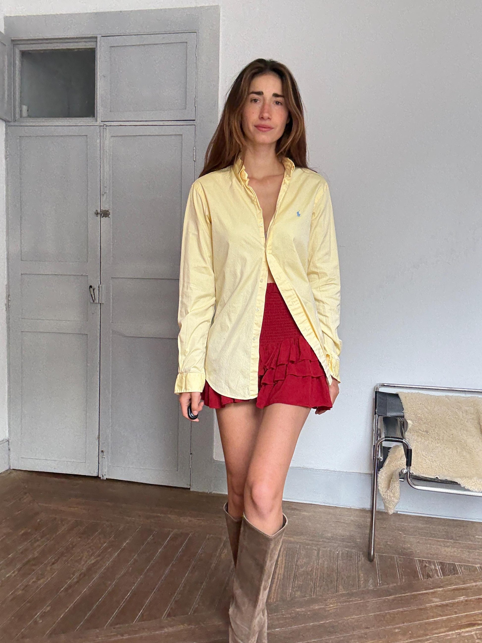 Vintage Ralph Lauren Button-Up Shirt | Custom Fit Tag 15/38 | Unisex Oversized Boyfriend Style | 100% Cotton | Y2K Preppy Classic