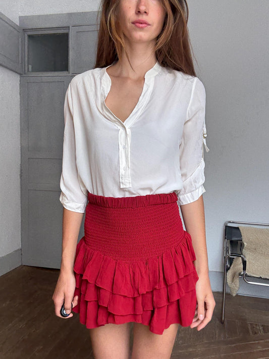 Vintage Sheer Massimo Dutti Blouse | Feels Like Silk | Elegant See-Through Top | Soft Neutral Tone | Size L/XL