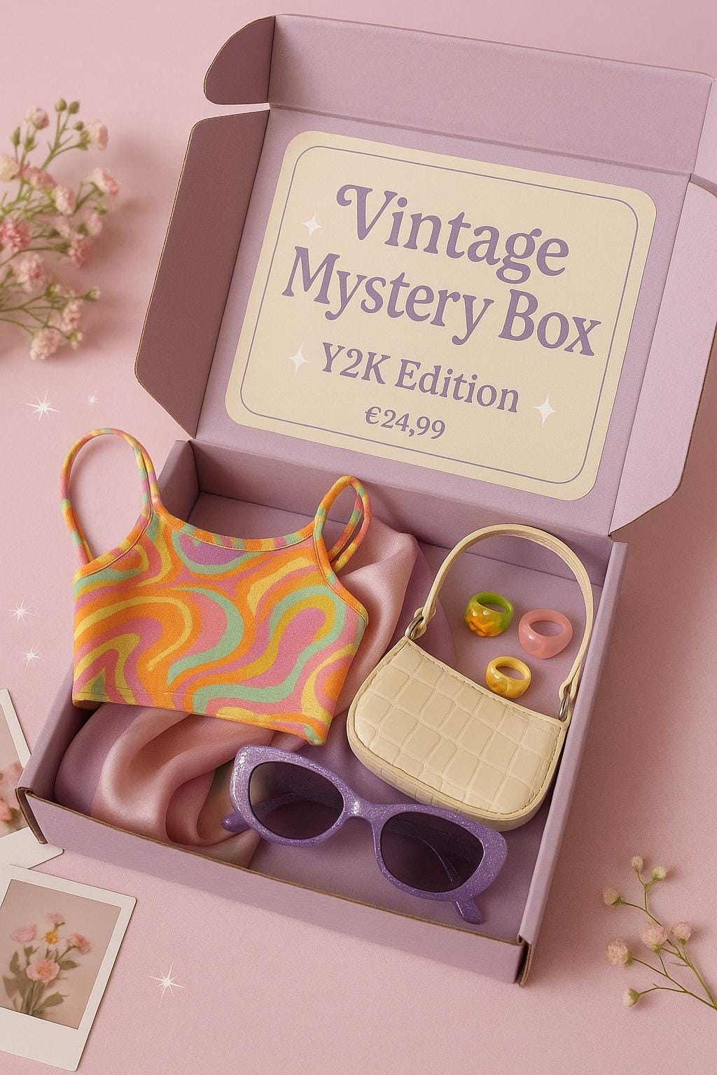 Y2K Thrift Style Bundle | Mystery Box with Y2K Jeans, Y2K Hoodie, Y2K Baby Tee, Pinterest Picks, Y2K Jewelry & Bags | Trendy Y2K Clothing