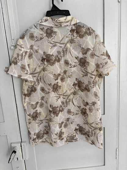 Vintage Sheer Floral Blouse in Retro Style — additional view 10