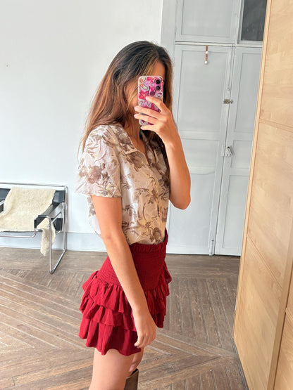 Vintage Sheer Floral Blouse in Retro Style — additional view 5