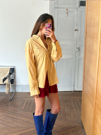 Vintage Yellow Lacoste Cotton Shirt — additional view 6