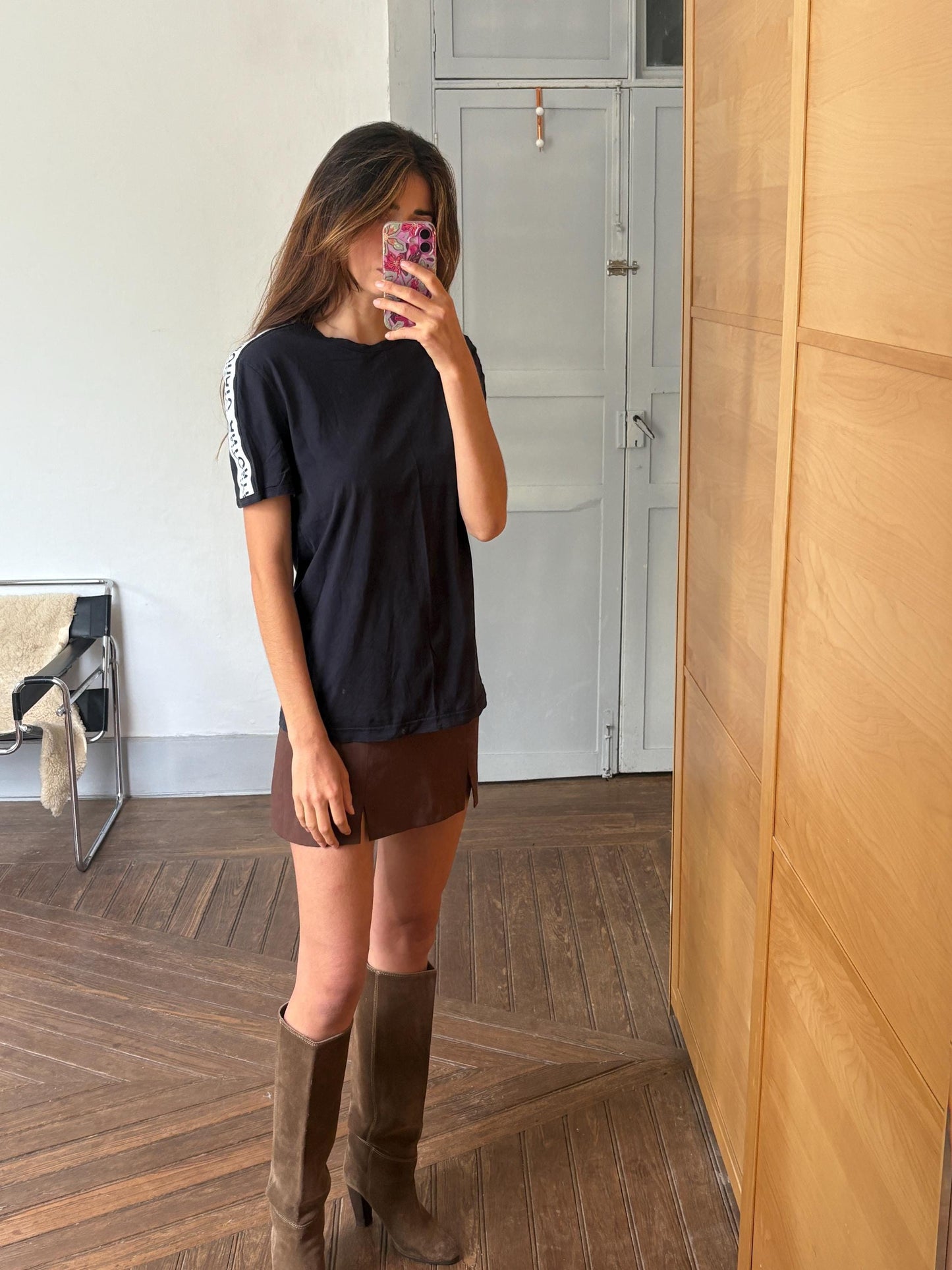 Antony Morato vintage t-shirt black cotton tee unisex streetwear logo top retro minimalist L