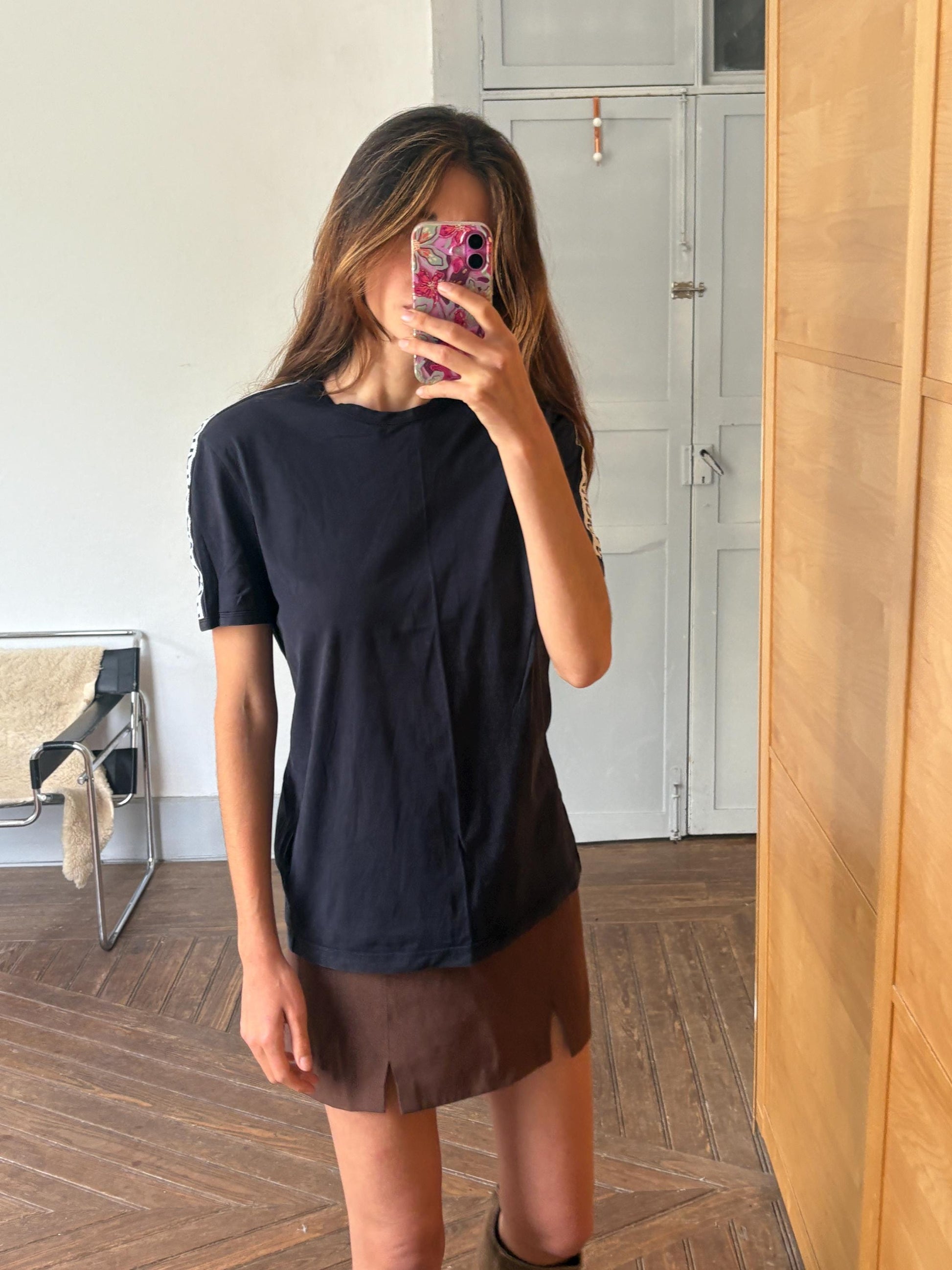 Antony Morato vintage t-shirt black cotton tee unisex streetwear logo top retro minimalist L