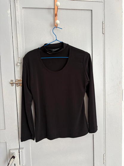 Vintage Black Choker Strap Blouse — additional view 9