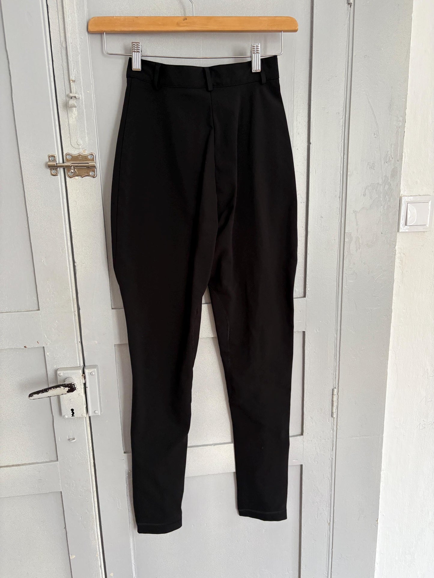 Vintage Italian Black High-Waist Slim Trousers — additional view 6