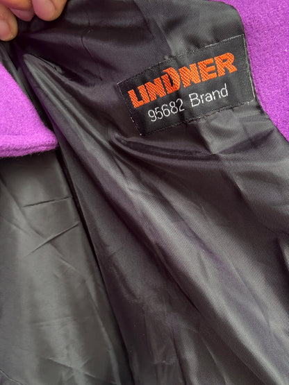 Vintage Purple Wool Cashmere Blazer Coat — additional view 9