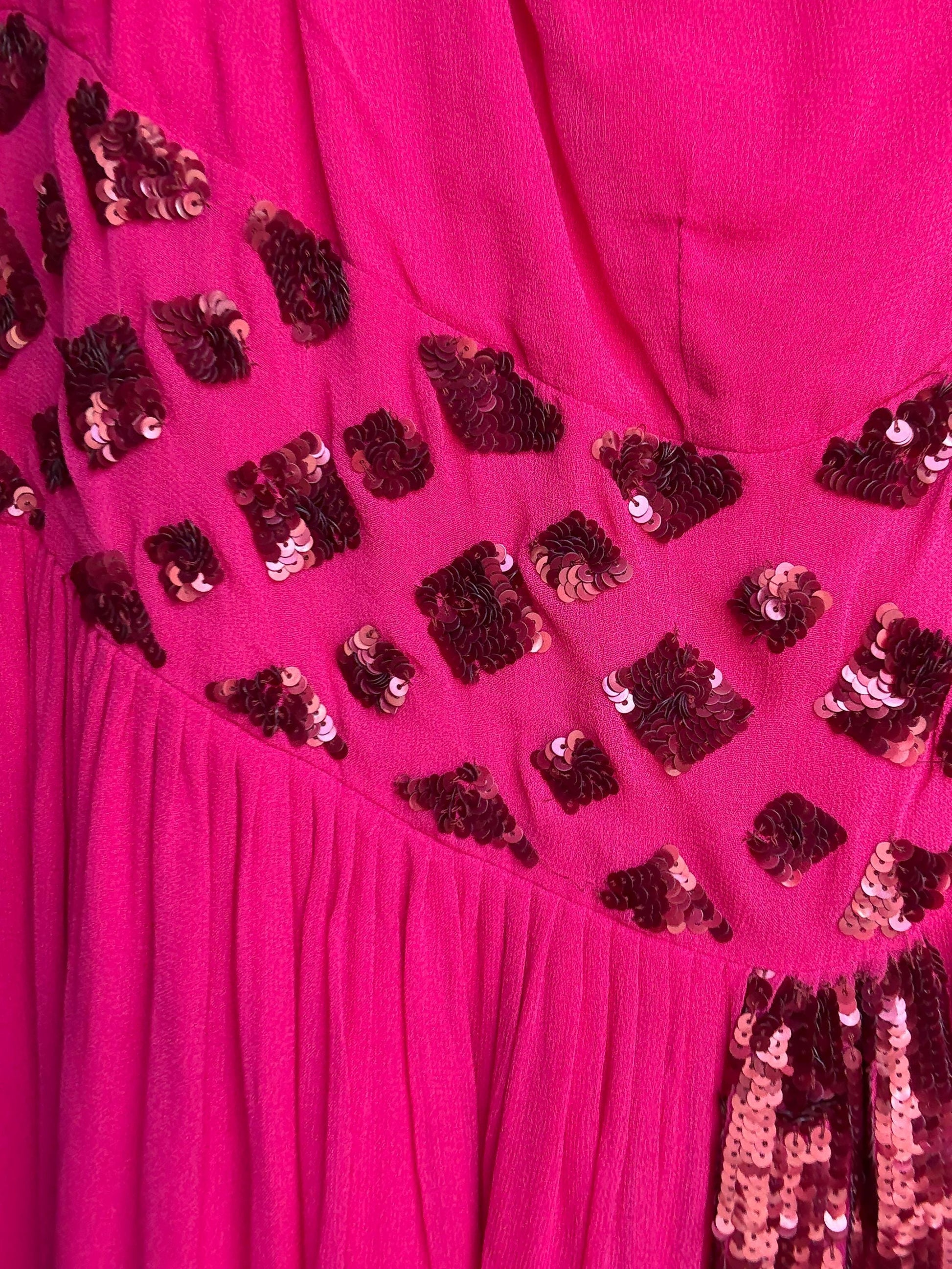 Pink One-Shoulder Sequin Mini Dress – Size 38 | Sparkly Cocktail Party Dress | Y2K Glam Look | Side Zipper Closure