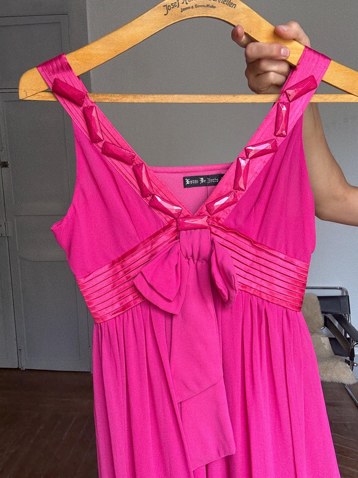 Hot Pink Evening Gown – Lotus De Junio NWT Formal Dress | Valentine’s Day Party Bridesmaid Look | Y2K Barbiecore Style S/M