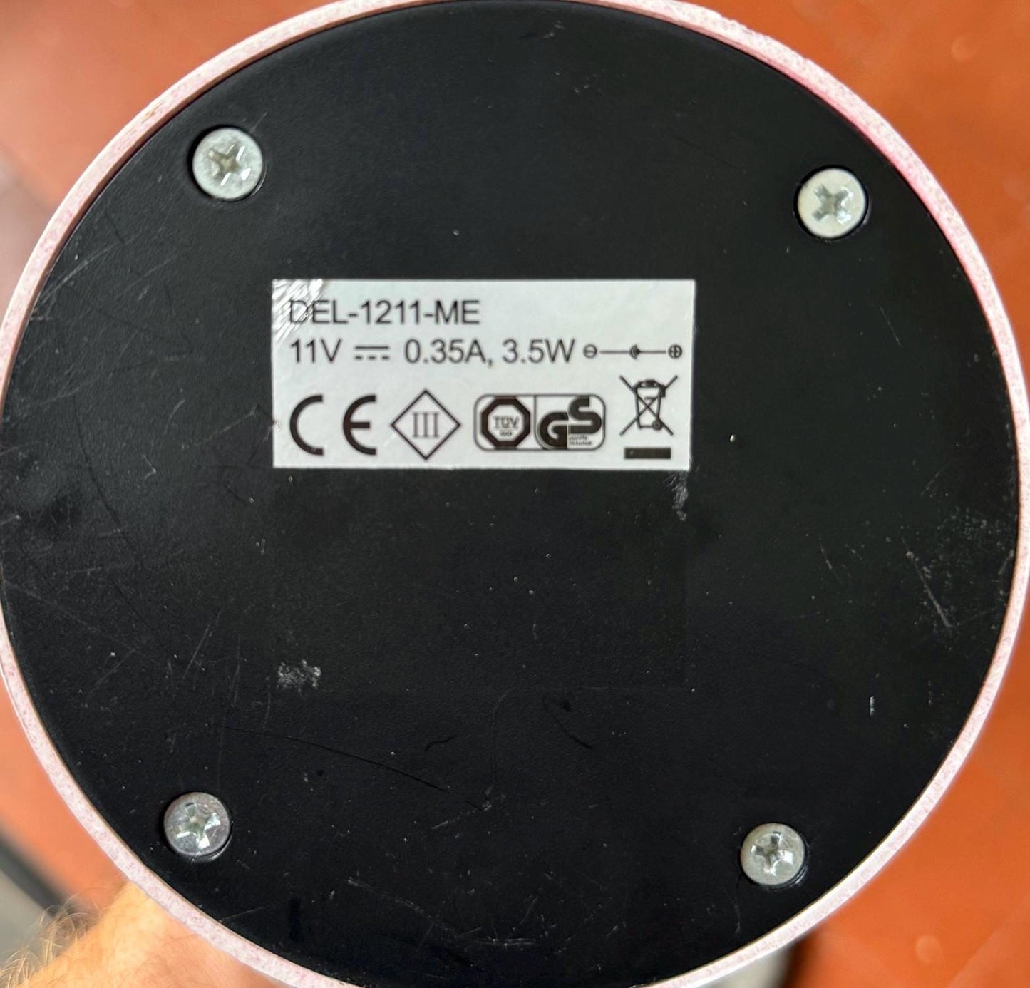 Sculptural red wavy table lamp with flexible neck, touch switch, modern space-age vibe, bold statement lighting, sturdy vintage build