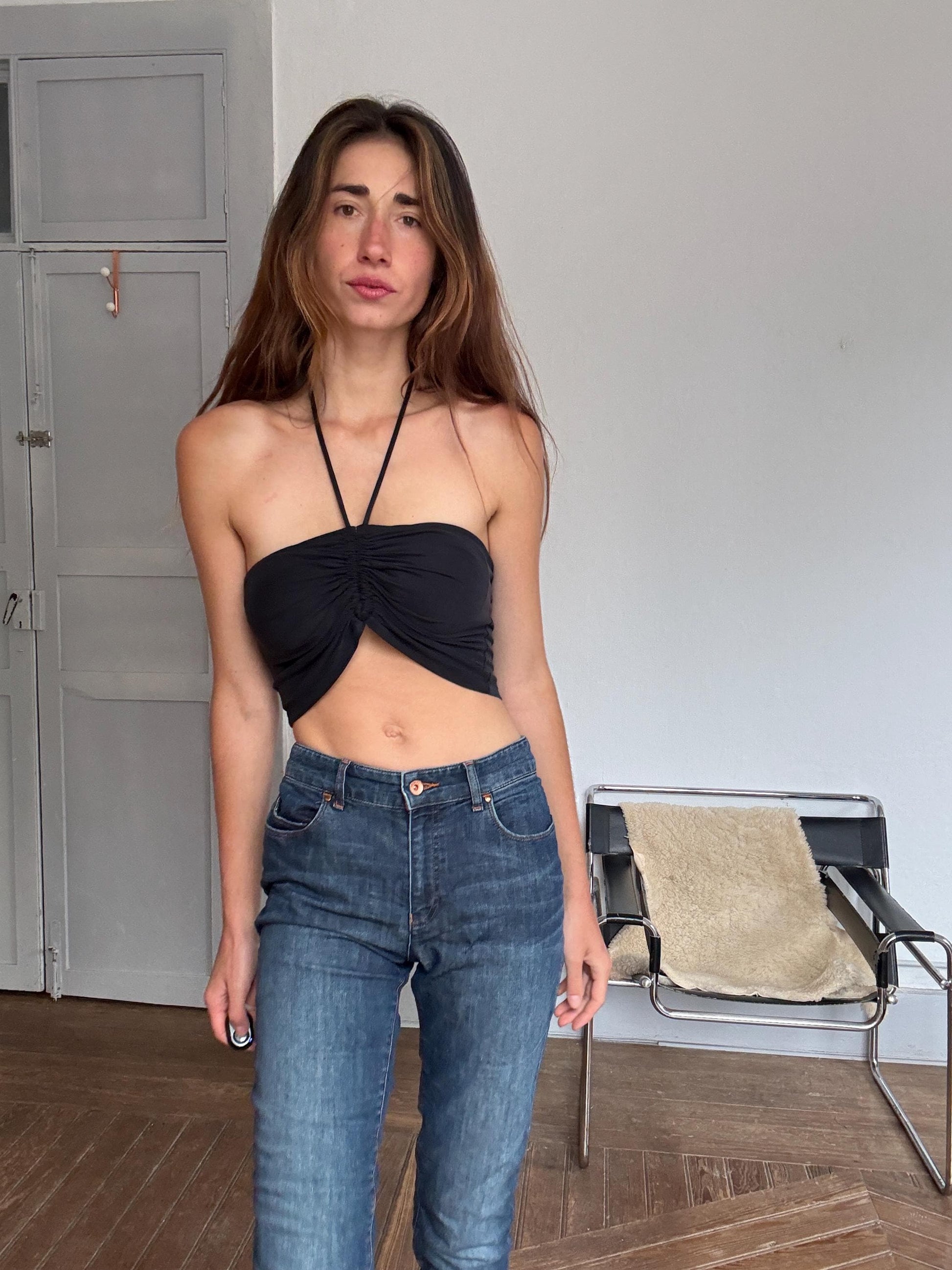 Vintage MEN'S Armani Jeans denim trousers – Size S classic straight leg, size EU 32 / US 32, unisex style, dark wash, Y2K designer jeans