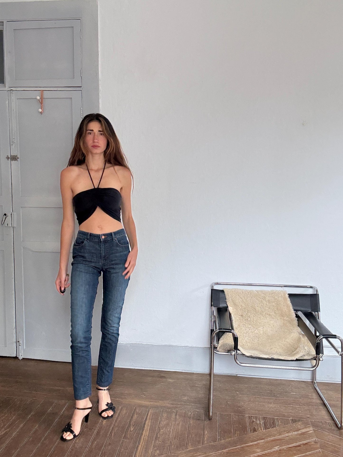 Vintage MEN'S Armani Jeans denim trousers – Size S classic straight leg, size EU 32 / US 32, unisex style, dark wash, Y2K designer jeans