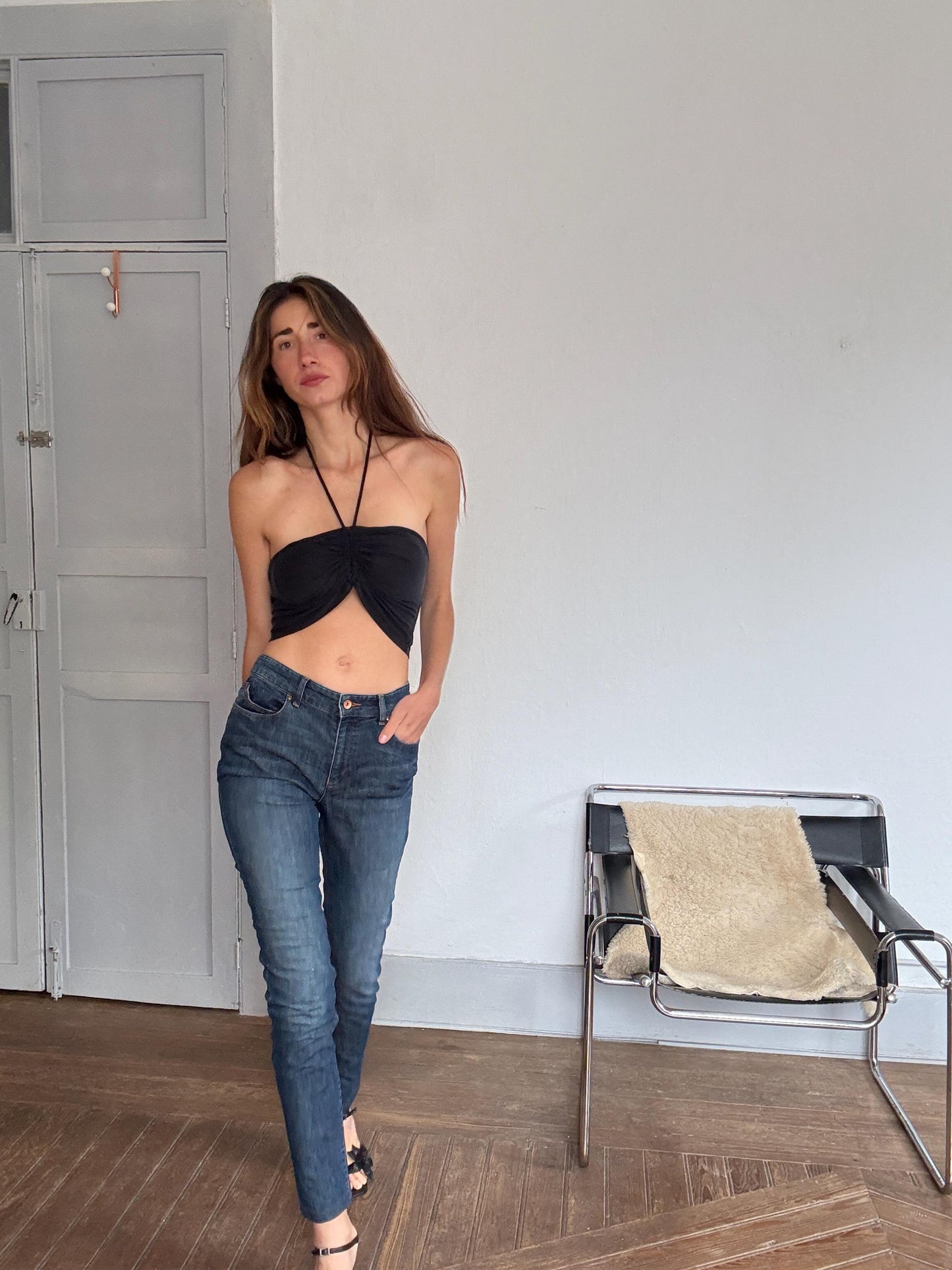 Vintage MEN'S Armani Jeans denim trousers – Size S classic straight leg, size EU 32 / US 32, unisex style, dark wash, Y2K designer jeans