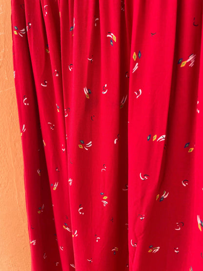 Vintage Red Cottagecore Spring Skirt — additional view 10