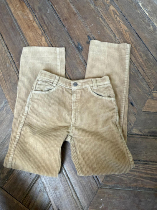 Vintage corduroy pants by billy | tan high waist straight leg | petite fit | 90s style cord trousers | size xxs–xs