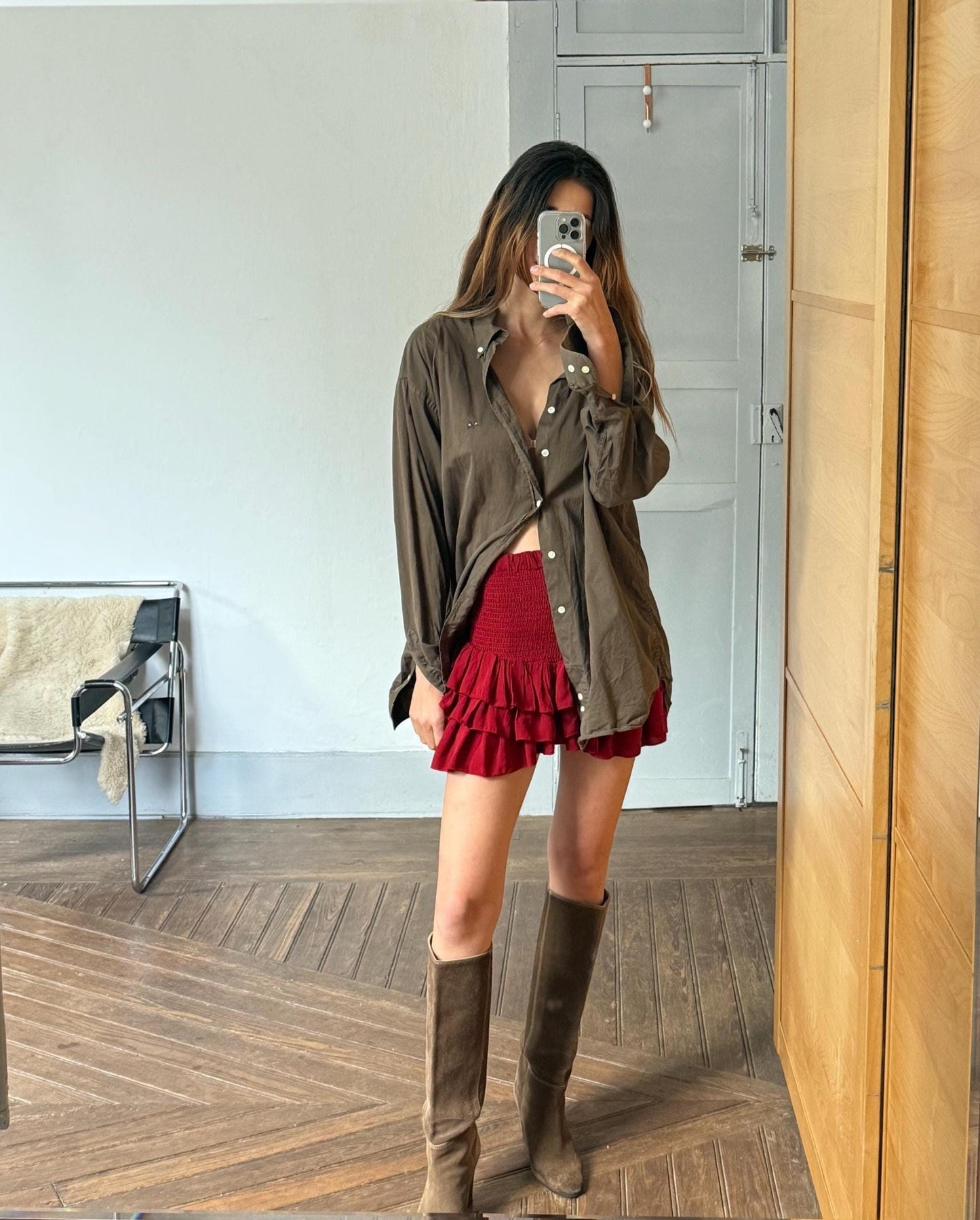 Vintage thomas burberry oversized shirt | brown 100% cotton button-up | men’s xl / women’s l-xl | unisex preppy fit |