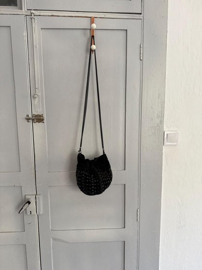 Vintage Suede Studded Crossbody Bag — additional view 7