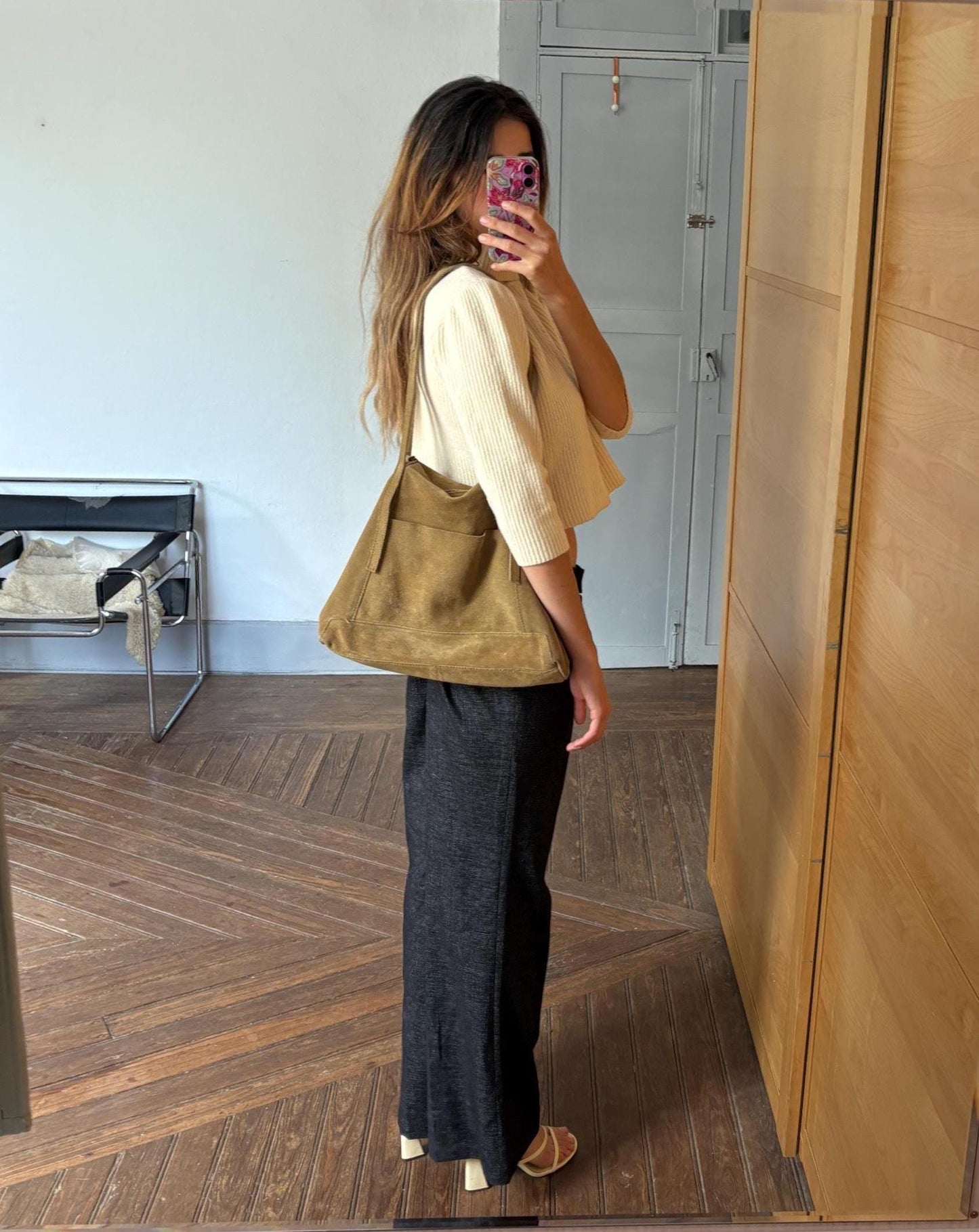 Vintage escada by margaretha ley wool cashmere turtleneck, cream cropped sweater made in germany luxury knitwear, Size XS