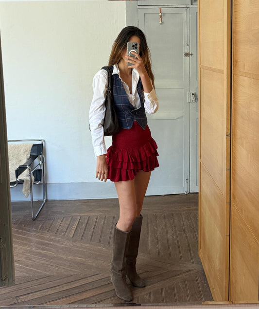 Vintage georges rech shoulder bag, genuine leather luxury brown bag, tassel detail gossip girl aesthetic, serena van der woodsen style