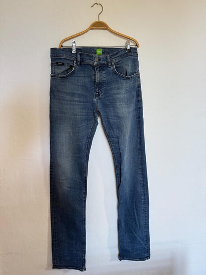 Hugo Boss Blue Wash Straight Leg Jeans — additional view 6