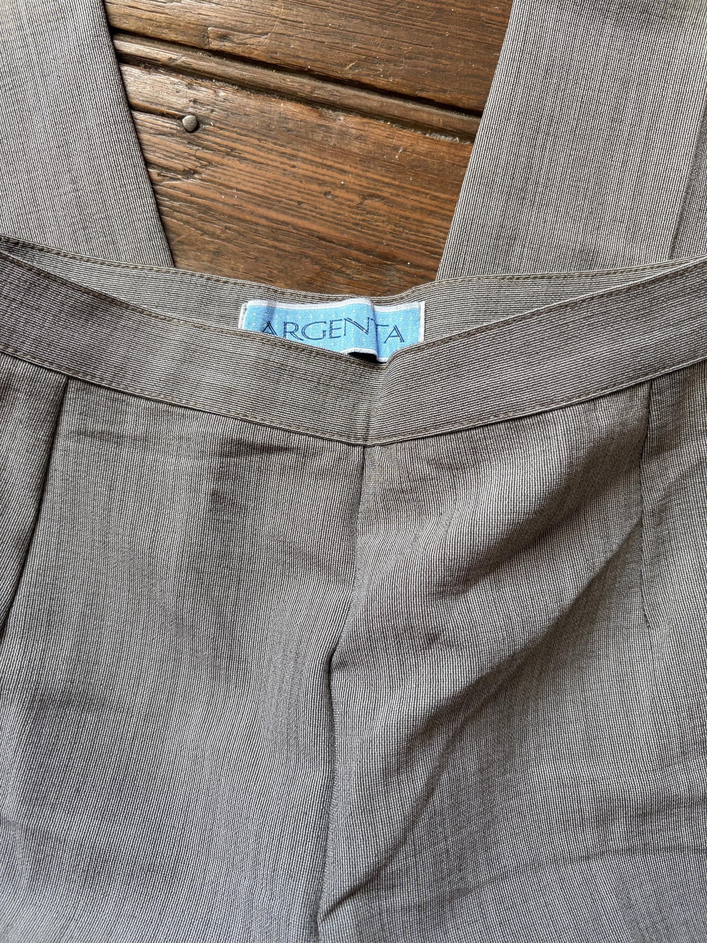 Vintage light academia trousers, wool blend formal cropped high waist pleated pants, elegant formal straight leg,