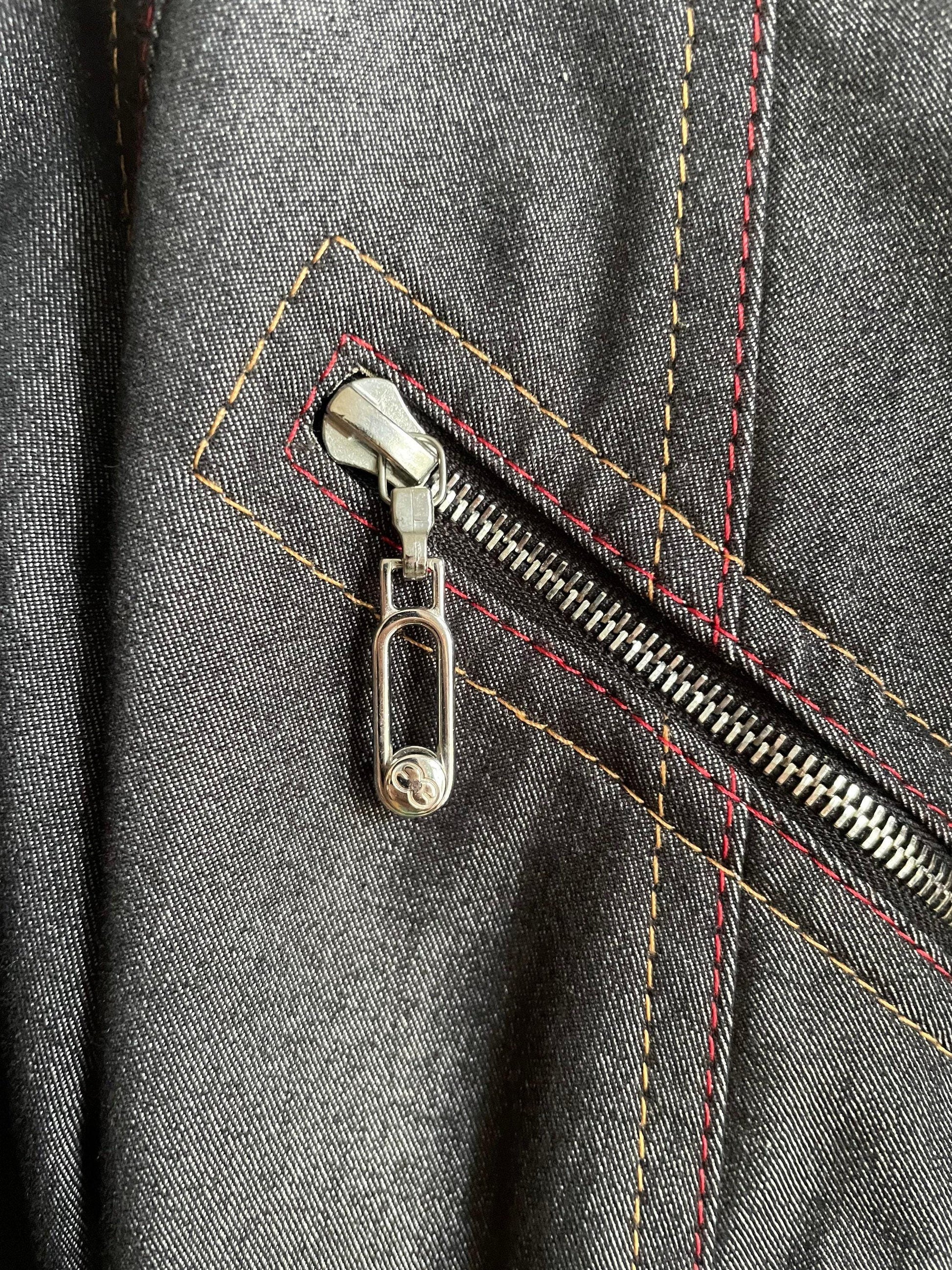 Vintage ESCADA silk biker-style jacket – lightweight black designer jacket with zip detail and tiger-print lining, size S