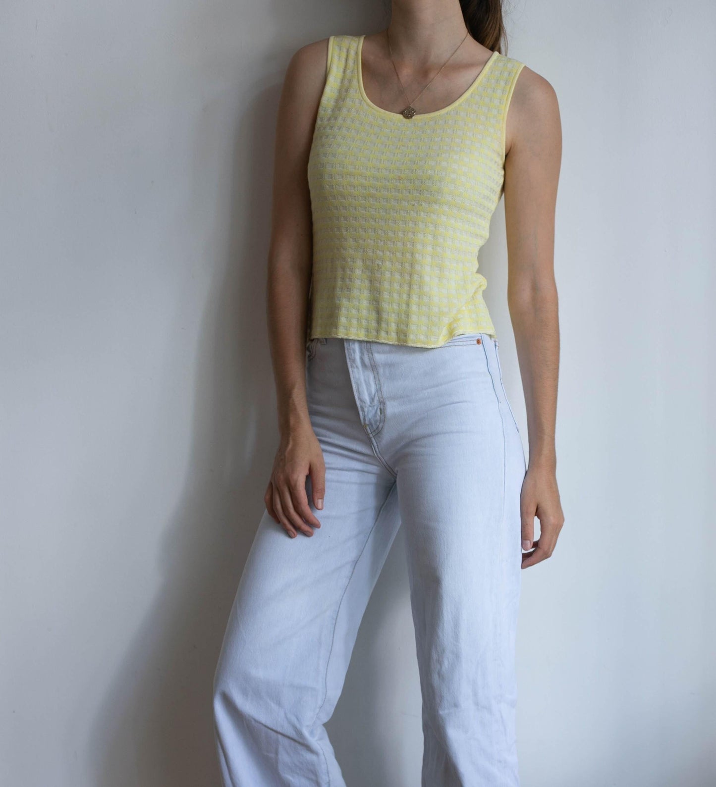 Vintage camisole / escada lemon yellow tank top / 90s women clothing / y2k aesthetic