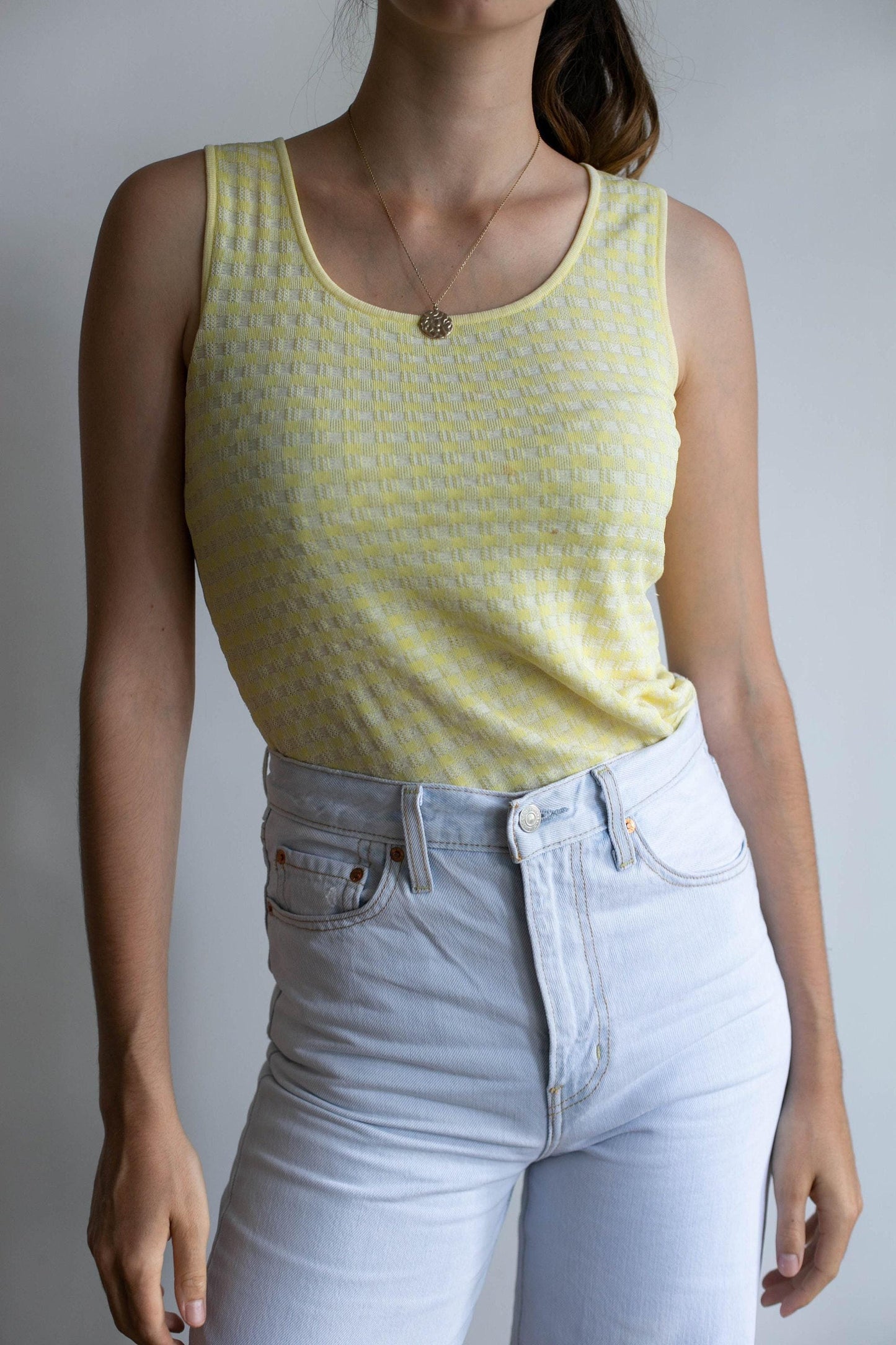 Vintage camisole / escada lemon yellow tank top / 90s women clothing / y2k aesthetic