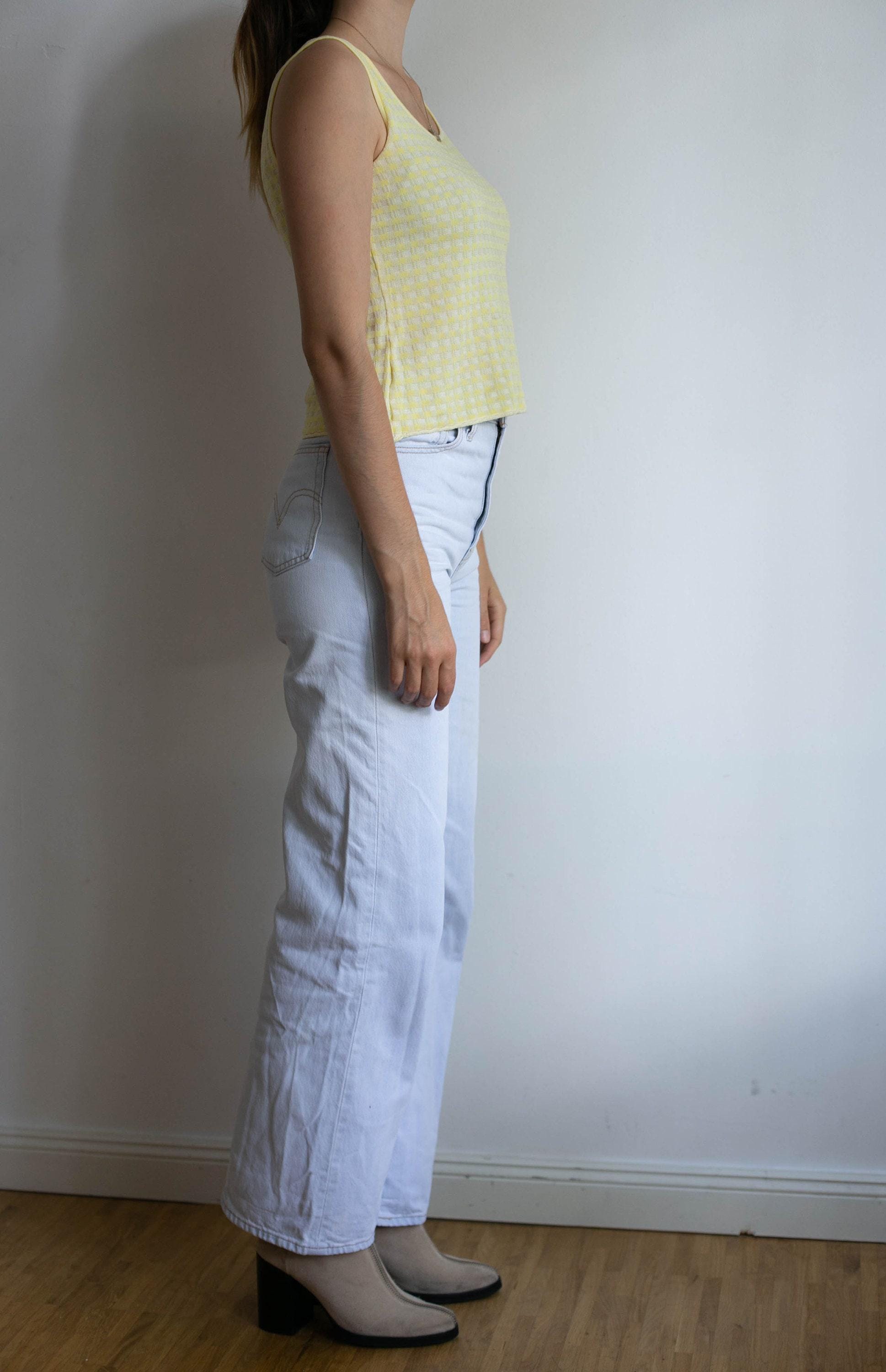 Vintage camisole / escada lemon yellow tank top / 90s women clothing / y2k aesthetic