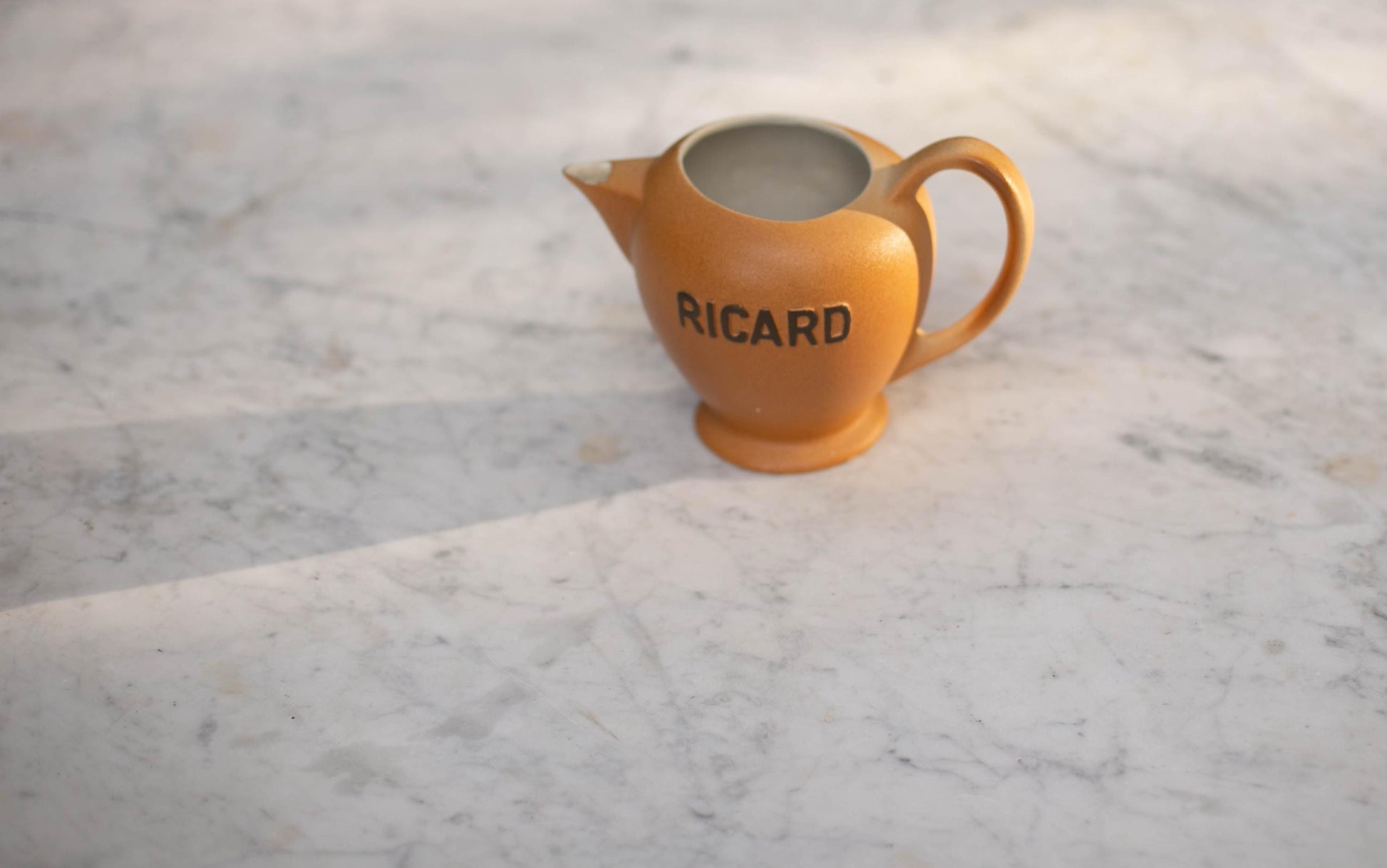 Ricard vintage water pitcher, antique french table decor,water jug bar vintage made in france
