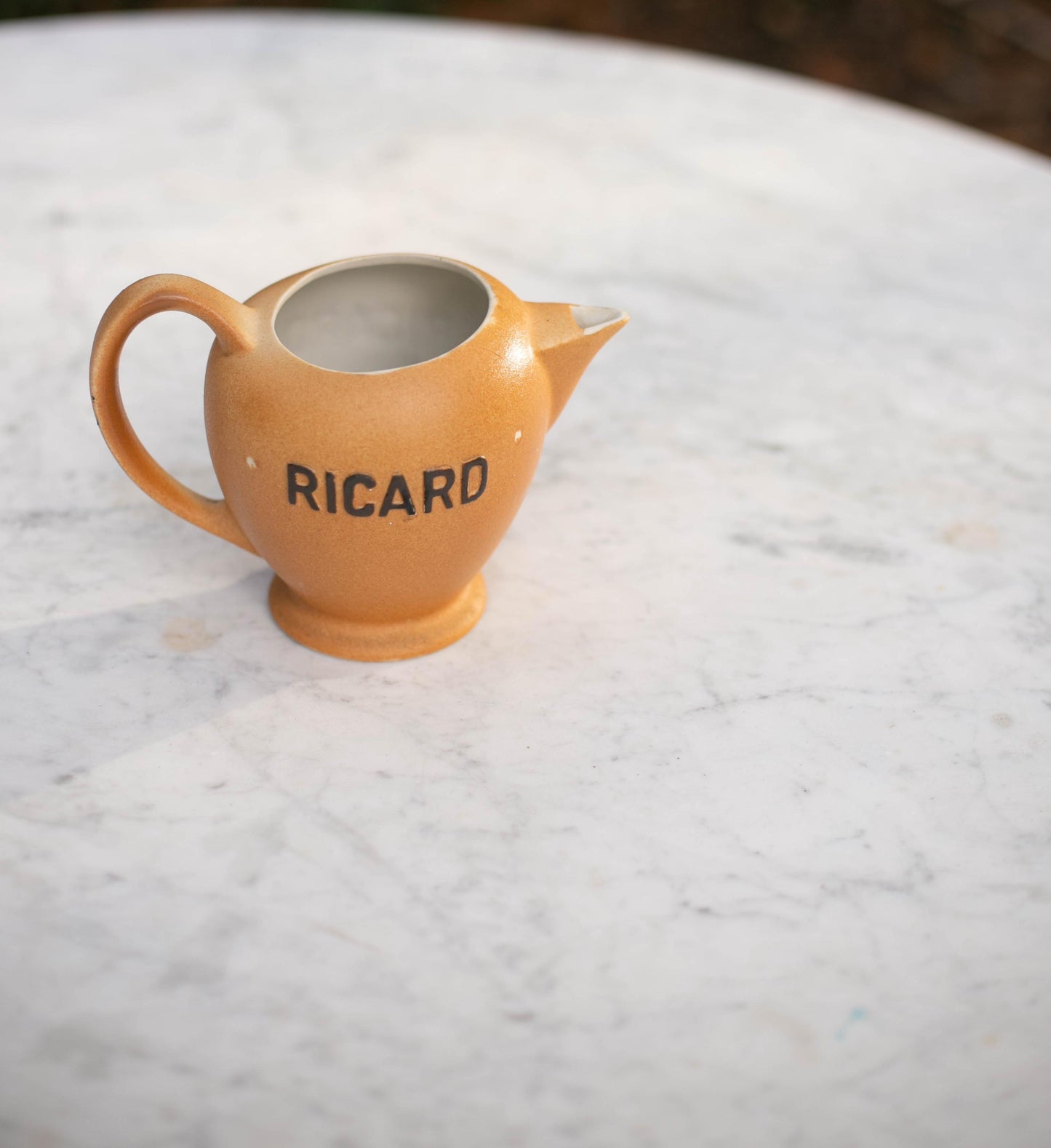 Ricard vintage water pitcher, antique french table decor,water jug bar vintage made in france