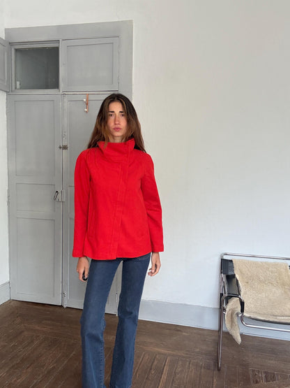 Vintage Red Wool Coat — additional view 6