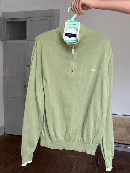 Vintage Burberry Polo Jumper - Sage Green — additional view 7
