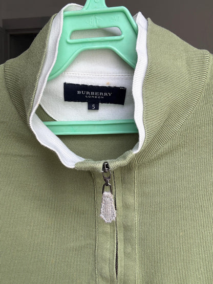 Vintage Burberry Polo Jumper - Sage Green — additional view 9