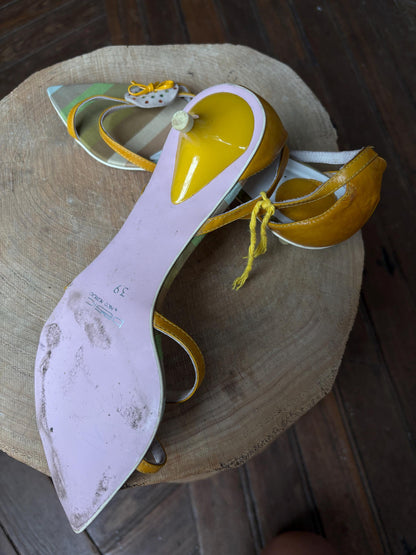 Vintage Yellow Y2K Mini Heels with Bow — additional view 6