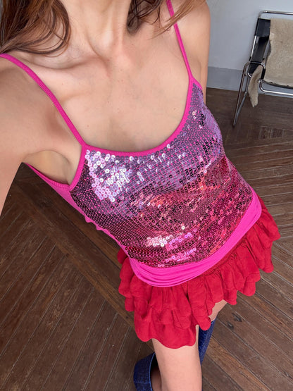 Y2K Pink Sequin Camisole — additional view 9