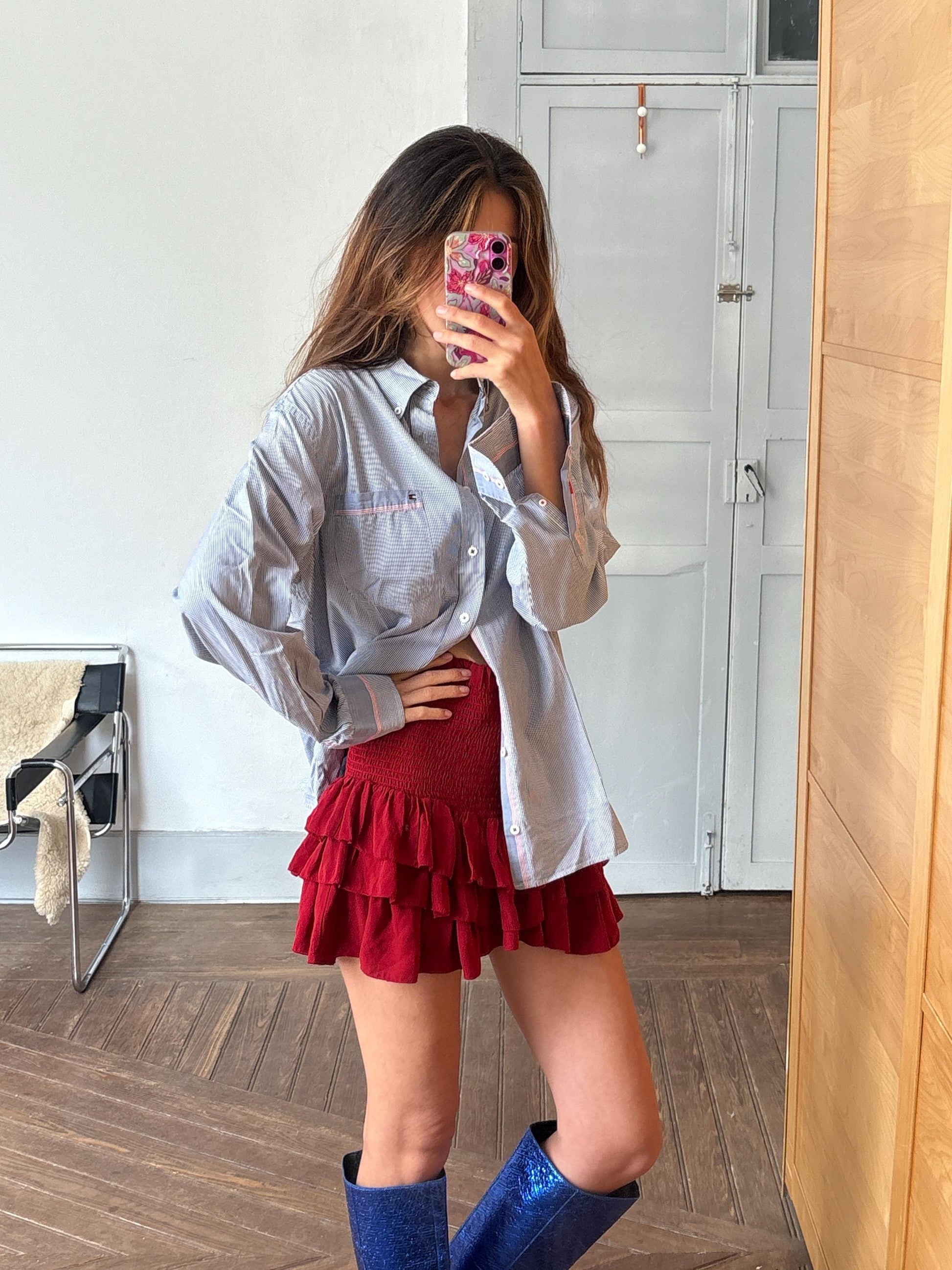 Vintage Tommy Hilfiger Striped Shirt – Unisex Button Down, Custom Fit L, Cotton Long Sleeve, Classic Preppy Y2K Style, Size L - XL