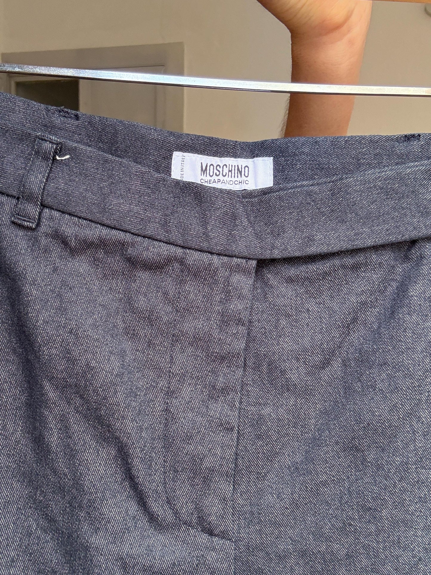 Vintage Moschino Cheap and Chic Cropped Pants – Size M, Luxury Designer Trousers