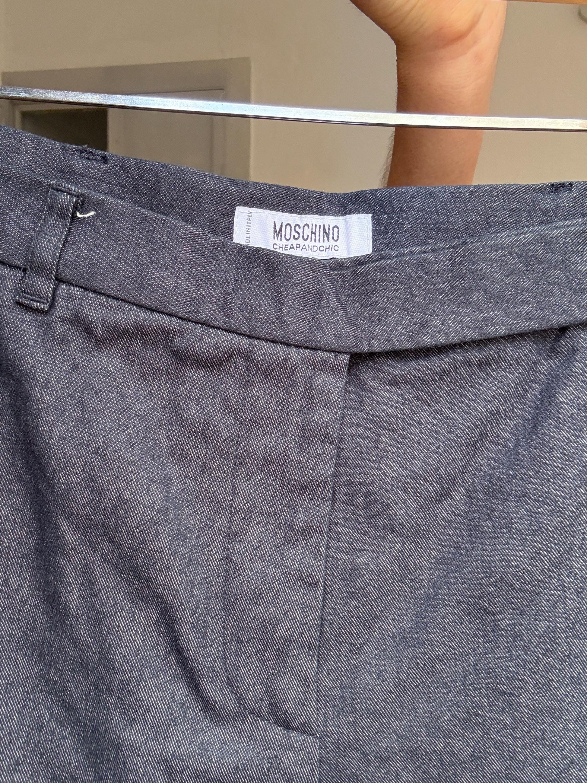 Vintage Moschino Cheap and Chic Cropped Pants – Size M, Luxury Designer Trousers