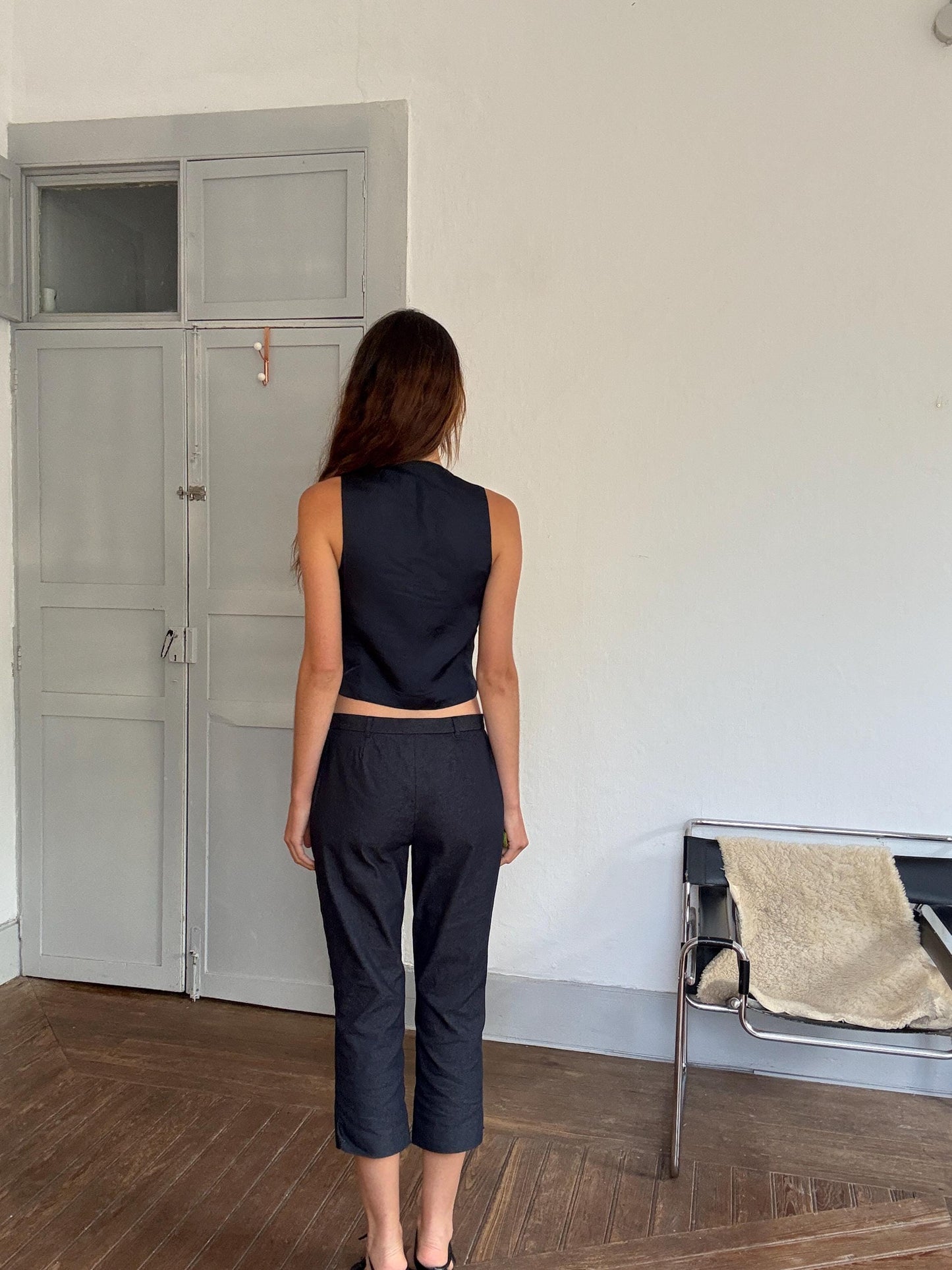 Vintage Moschino Cheap and Chic Cropped Pants – Size M, Luxury Designer Trousers